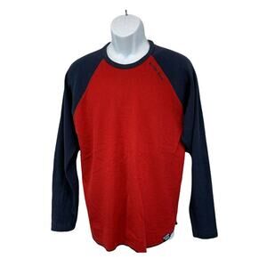 Tommy Hilfiger Mens Thermal Long Sleeve Shirt Medium Waffle Knit Crew Neck